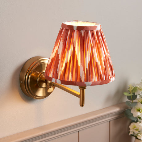 Step Fold & Zigzag 16cm Apricot orange shade - Comet Lighting