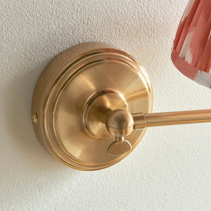 Step Fold & Zigzag 16cm Apricot orange shade - Comet Lighting
