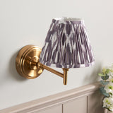 Step Fold & Ikat 16cm Pearl grey shade - Comet Lighting