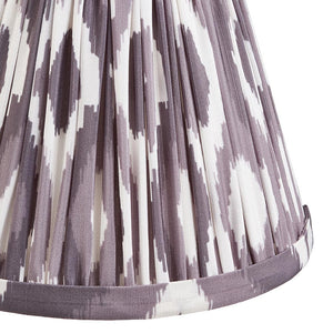 Step Fold & Ikat 16cm Pearl grey shade - Comet Lighting