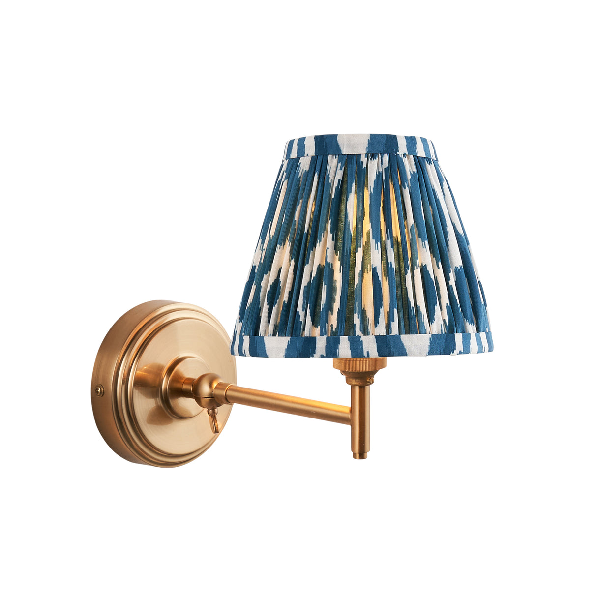 Step Fold & Ikat 16cm Marlin blue shade - Comet Lighting