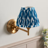 Step Fold & Ikat 16cm Marlin blue shade - Comet Lighting