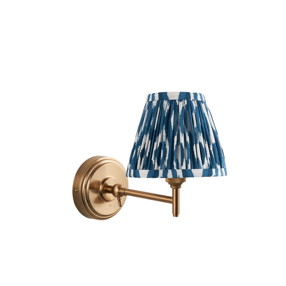 Step Fold & Ikat 16cm Marlin blue shade - Comet Lighting