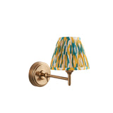 Step Fold & Ikat 16cm Yellow & jade shade - Comet Lighting