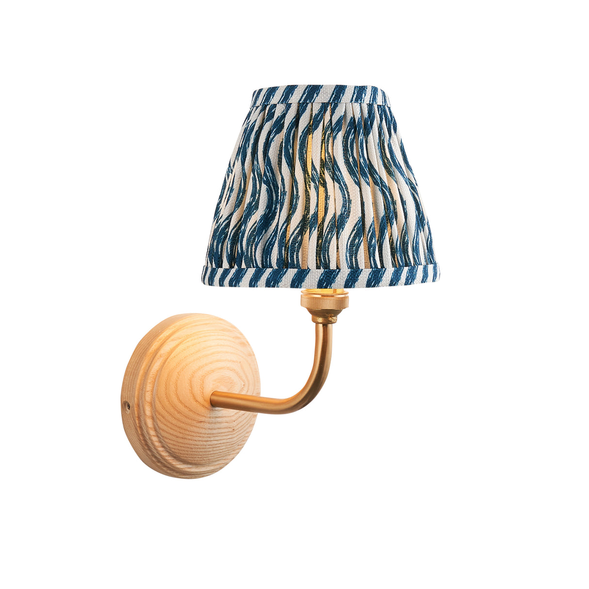 Wood Arc & Ripple 16cm Marlin blue shade - Comet Lighting