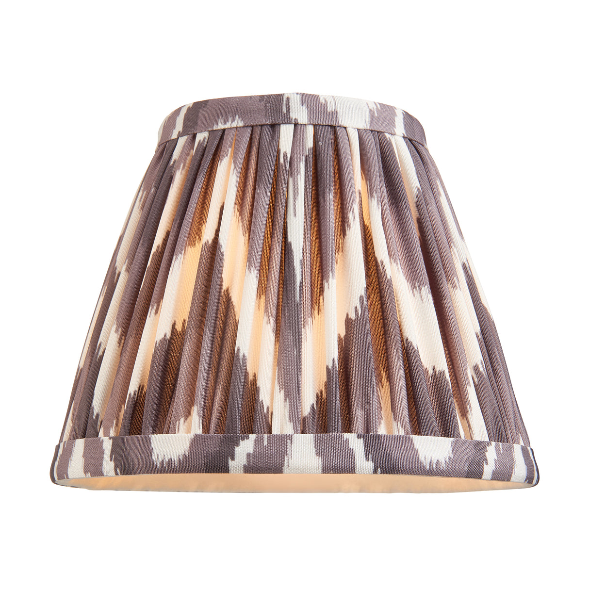 Wood Arc & Zigzag 16cm Pearl grey shade - Comet Lighting