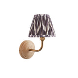 Wood Arc & Zigzag 16cm Pearl grey shade - Comet Lighting