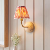 Wood Arc & Ikat 16cm Coral pink shade - Comet Lighting