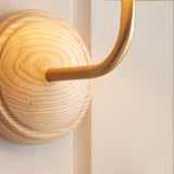 Wood Arc & Leaf 16cm Peachy keen shade - Comet Lighting