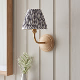 Wood Arc & Ripple 16cm Pearl grey shade - Comet Lighting