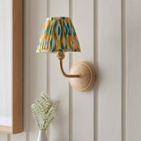 Wood Arc & Ikat 16cm Yellow & jade shade - Comet Lighting