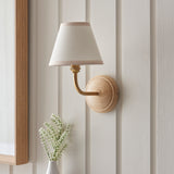 Wood Arc & Ivy 16cm Vintage white shade - Comet Lighting