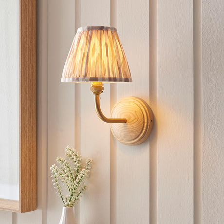 Wood Arc & Ikat 16cm Neutral shade - Comet Lighting