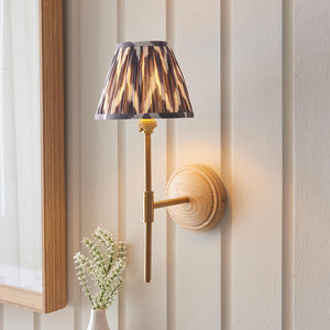 Wood T Bar & Zigzag 16cm Pearl grey shade - Comet Lighting