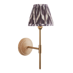 Wood T Bar & Zigzag 16cm Pearl grey shade - Comet Lighting