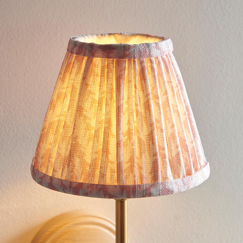 Wood T Bar & Leaf 16cm Peachy keen shade - Comet Lighting