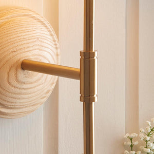 Wood T Bar & Leaf 16cm Peachy keen shade - Comet Lighting
