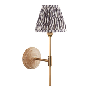 Wood T Bar & Ripple 16cm Pearl grey shade - Comet Lighting