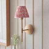 Wood T Bar & Ripple 16cm Coral pink shade - Comet Lighting