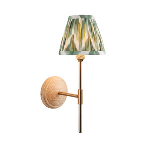 Wood T Bar & Zigzag 16cm Cotswold green shade - Comet Lighting