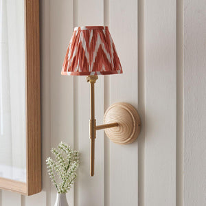 Wood T Bar & Zigzag 16cm Apricot orange shade - Comet Lighting
