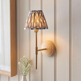 Wood T Bar & Ikat 16cm Pearl grey shade - Comet Lighting