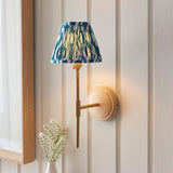 Wood T Bar & Ikat 16cm Marlin blue shade - Comet Lighting