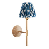 Wood T Bar & Ikat 16cm Marlin blue shade - Comet Lighting