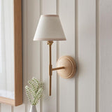 Wood T Bar & Ivy 16cm Vintage white shade - Comet Lighting