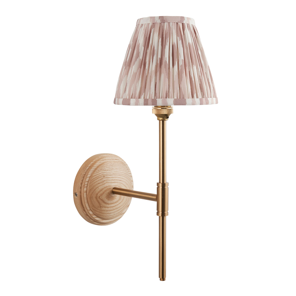 Wood T Bar & Ikat 16cm Neutral shade - Comet Lighting