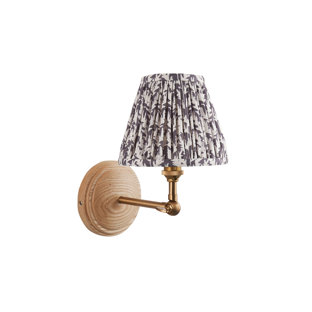 Wood Wing & Leaf 16cm Pearl grey shade - Comet Lighting