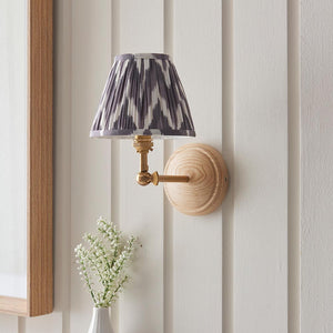 Wood Wing & Zigzag 16cm Pearl grey shade - Comet Lighting