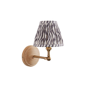 Wood Wing & Ripple 16cm Pearl grey shade - Comet Lighting