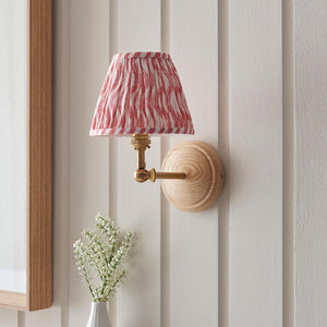 Wood Wing & Ripple 16cm Coral pink shade - Comet Lighting