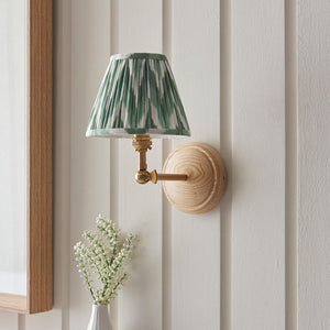 Wood Wing & Zigzag 16cm Cotswold green shade - Comet Lighting