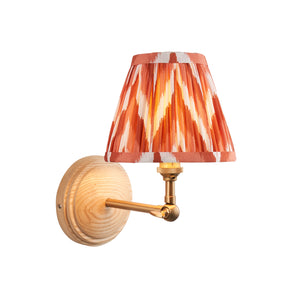 Wood Wing & Zigzag 16cm Apricot orange shade - Comet Lighting