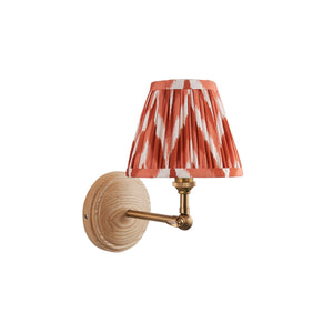 Wood Wing & Zigzag 16cm Apricot orange shade - Comet Lighting