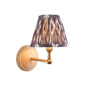 Wood Wing & Ikat 16cm Pearl grey shade - Comet Lighting