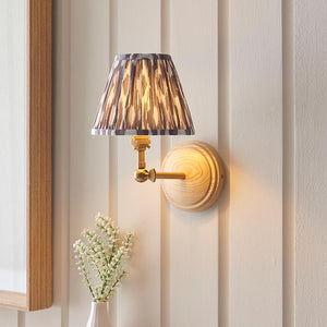 Wood Wing & Ikat 16cm Pearl grey shade - Comet Lighting
