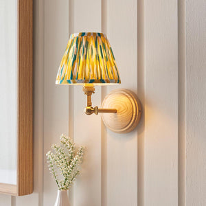 Wood Wing & Ikat 16cm Yellow & jade shade - Comet Lighting