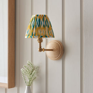 Wood Wing & Ikat 16cm Yellow & jade shade - Comet Lighting