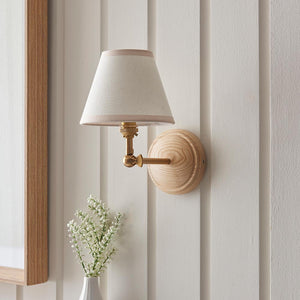 Wood Wing & Ivy 16cm Vintage white shade - Comet Lighting