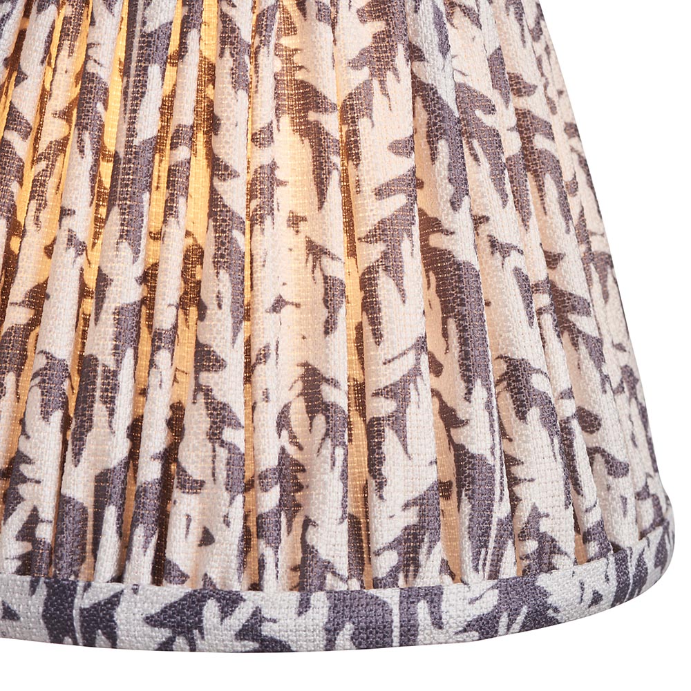 Wood Fold & Leaf 16cm Pearl grey shade - Comet Lighting