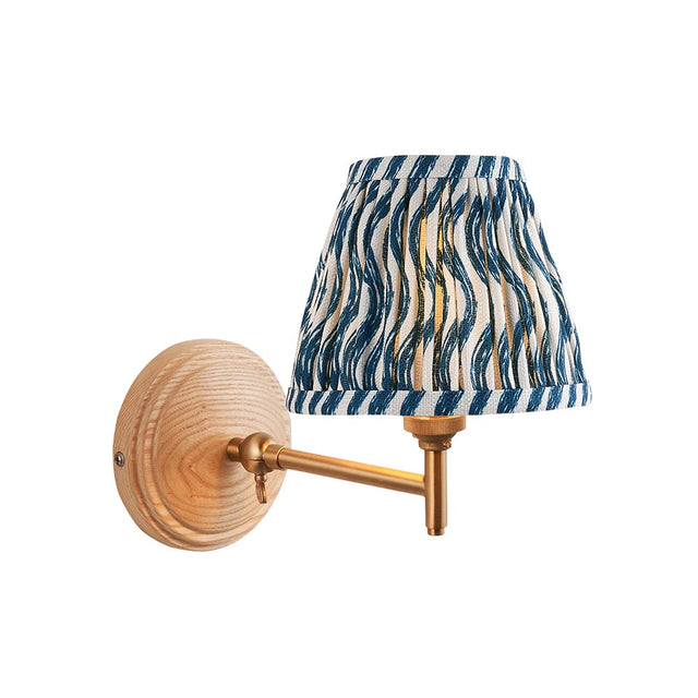 Wood Fold & Ripple 16cm Marlin blue shade - Comet Lighting