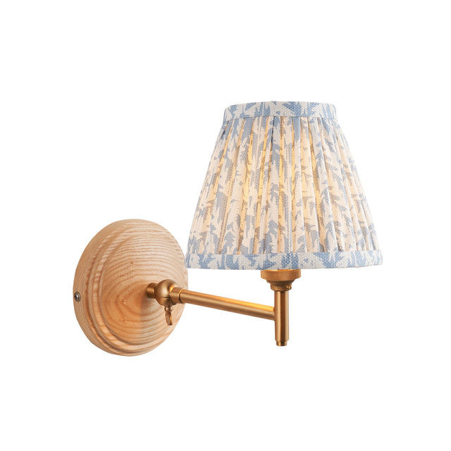 Wood Fold & Leaf 16cm Shell bay blue shade - Comet Lighting