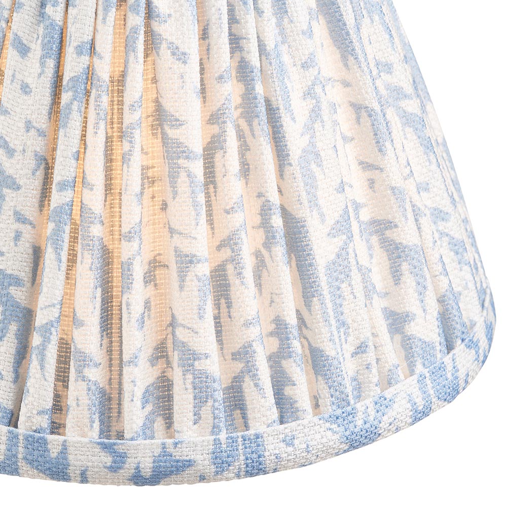 Wood Fold & Leaf 16cm Shell bay blue shade - Comet Lighting