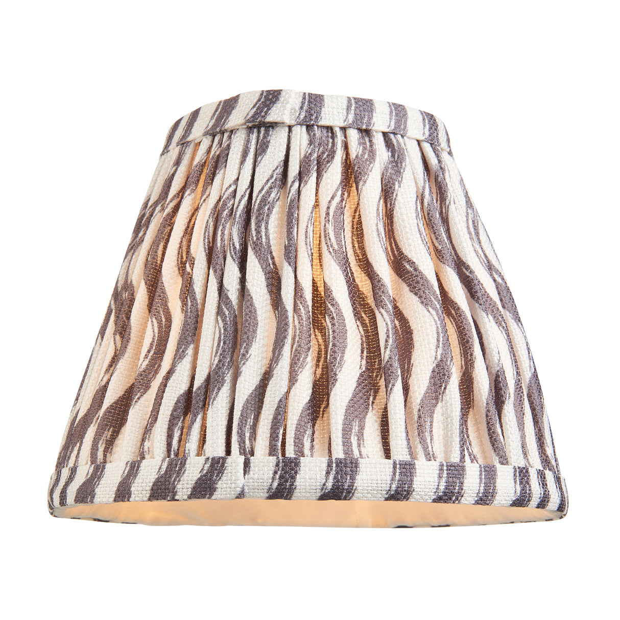 Wood Fold & Ripple 16cm Pearl grey shade - Comet Lighting