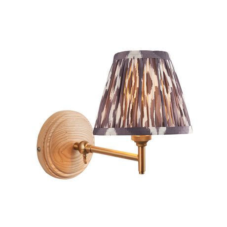 Wood Fold & Ikat 16cm Pearl grey shade - Comet Lighting