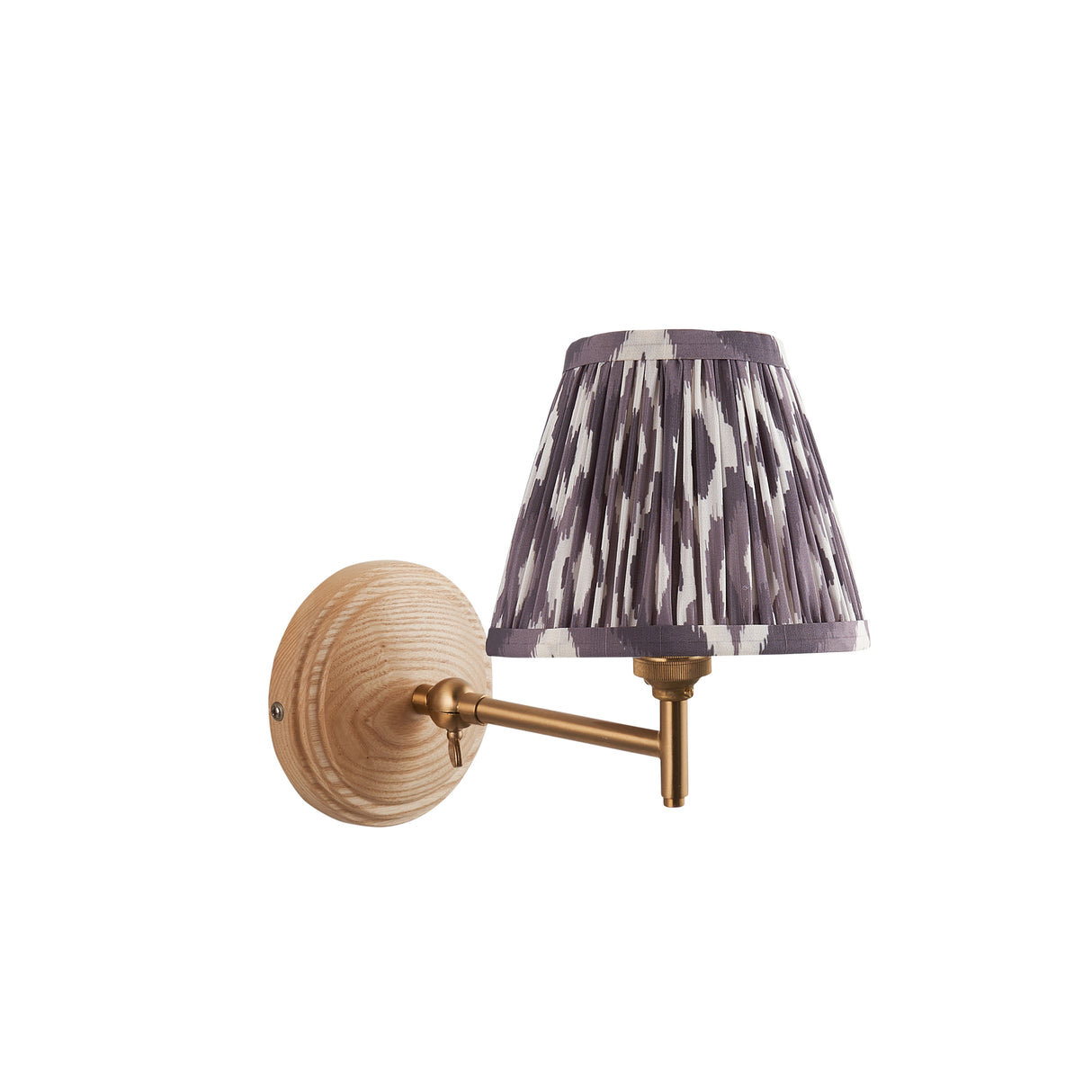 Wood Fold & Ikat 16cm Pearl grey shade - Comet Lighting