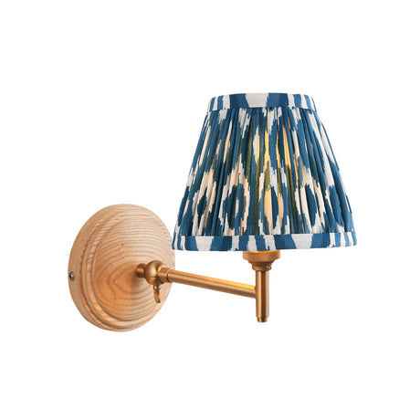 Wood Fold & Ikat 16cm Marlin blue shade - Comet Lighting